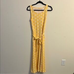 Cuddl Duds Yellow and White Floral Maxi Dress